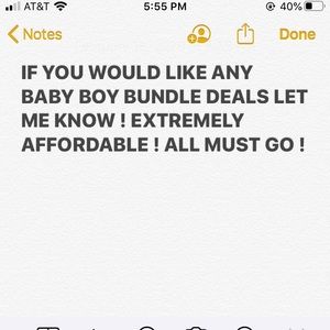 BABY BOY CLOTHES & ACCESSORIES SIZES NB to 3-6M